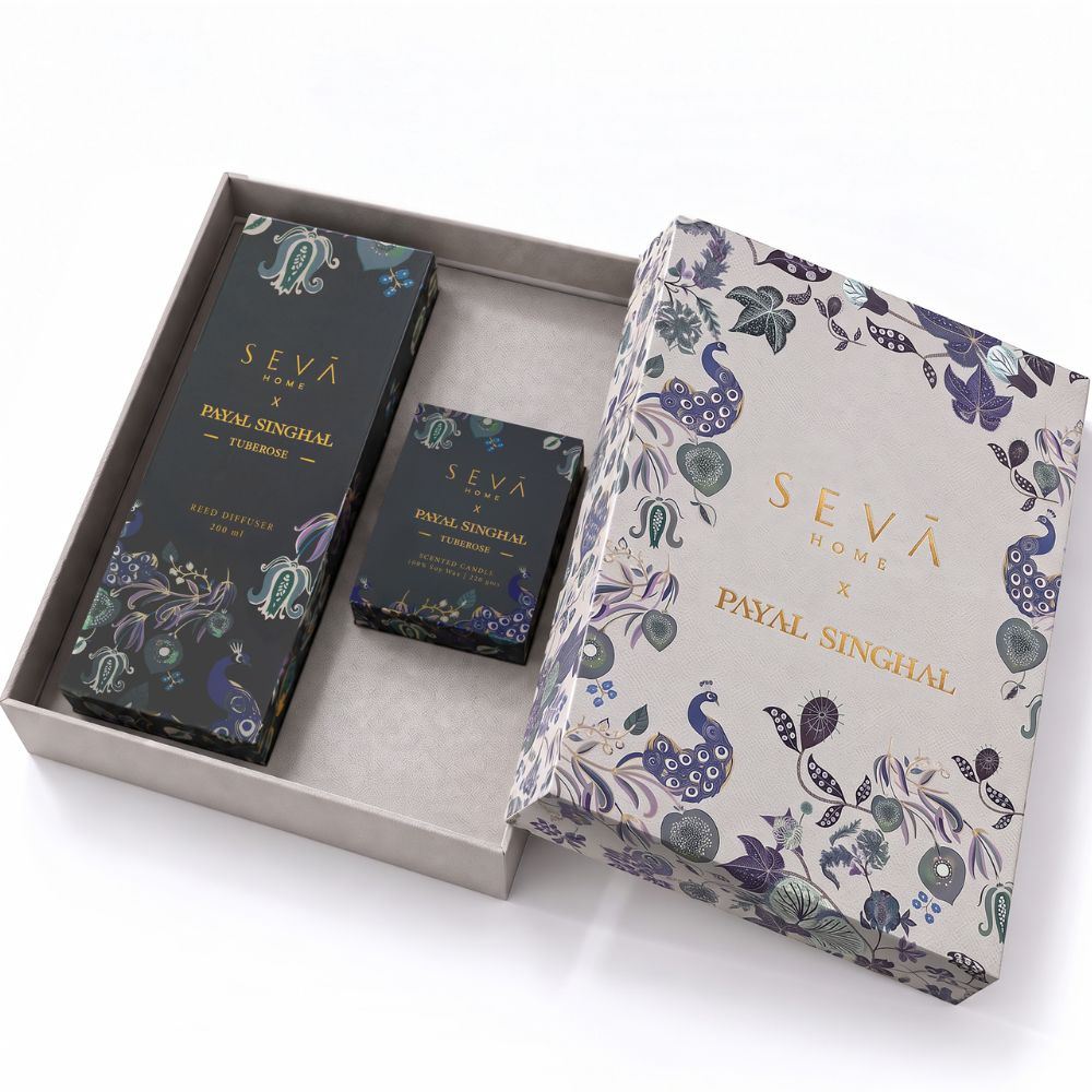 Tuberose Candle & Diffuser Gift Set | SEVA HOME x Payal Singhal Limited Edition Collection