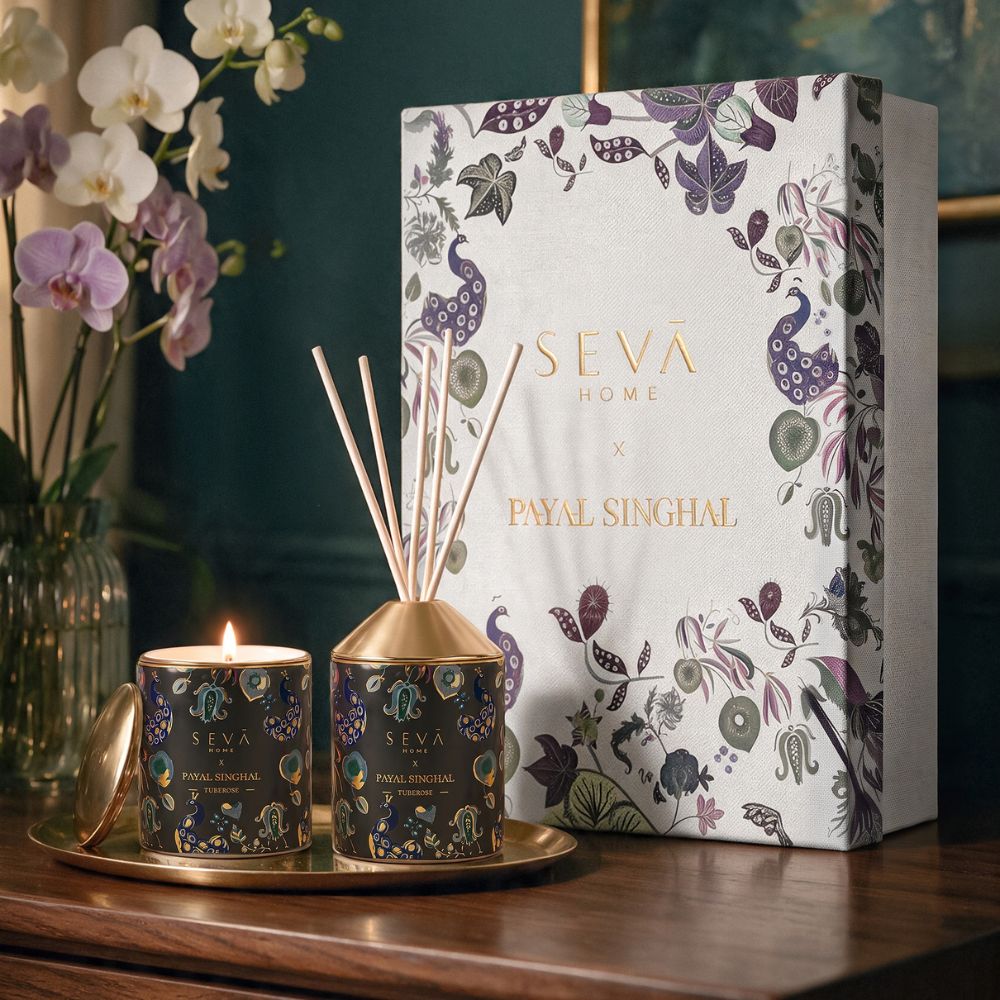Tuberose Candle & Diffuser Gift Set | SEVA HOME x Payal Singhal Limited Edition Collection