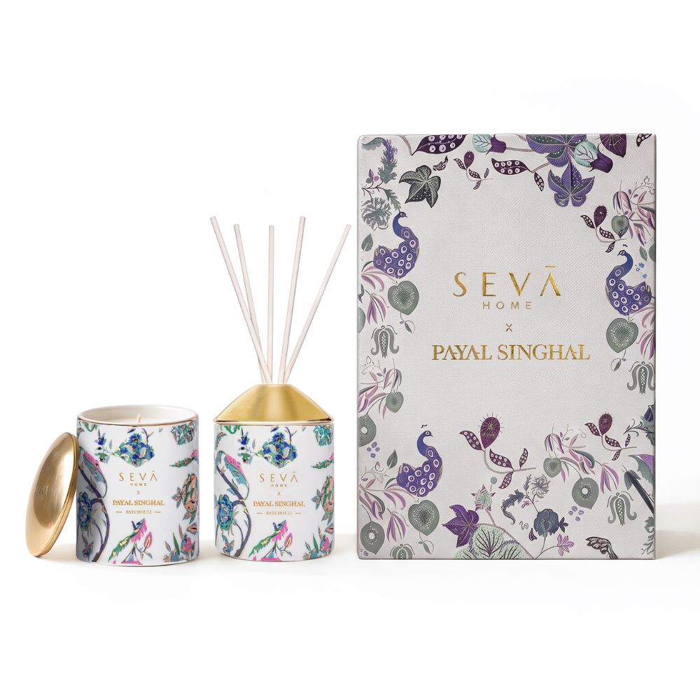Patchouli Candle & Diffuser Gift Set | SEVA HOME x Payal Singhal Limited Edition Collection