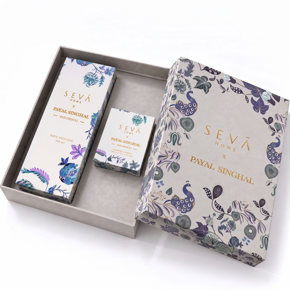 Patchouli Candle & Diffuser Gift Set | SEVA HOME x Payal Singhal Limited Edition Collection