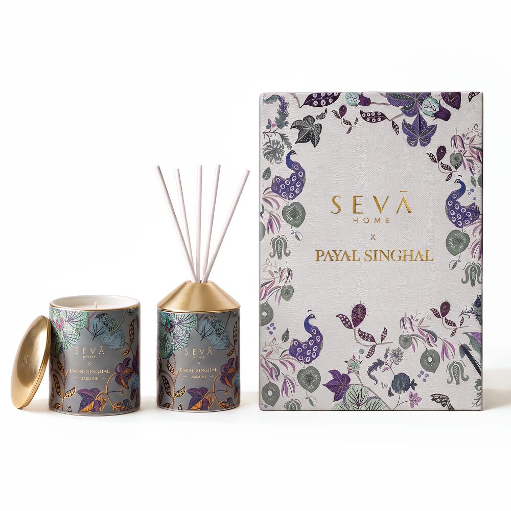 Jasmine Candle & Diffuser Gift Set | SEVA HOME x Payal Singhal Limited Edition Collection