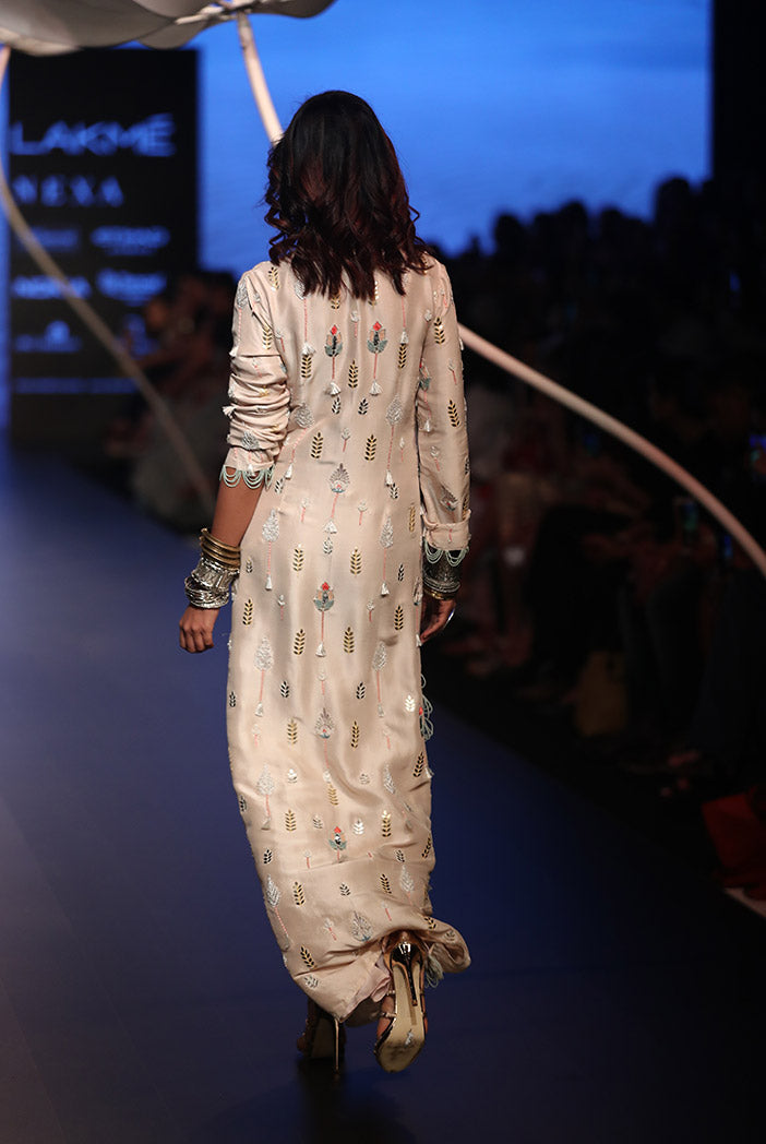 Beyza Stone Silk Kaftan