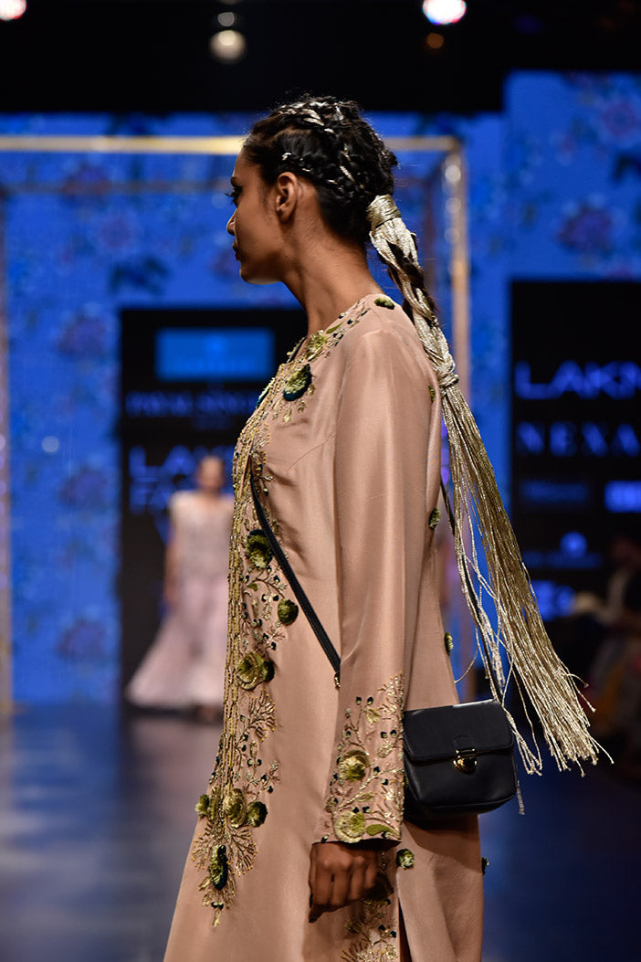 Roxana Dusky Rose Silk Kaftan