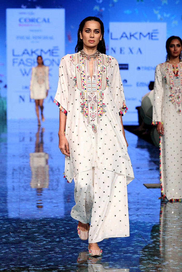 Adena Off White Kaftan with Palazzo