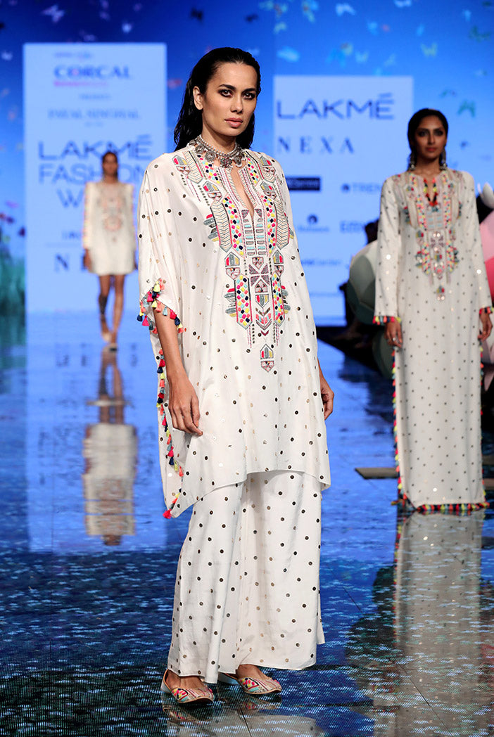 Adena Off White Kaftan with Palazzo