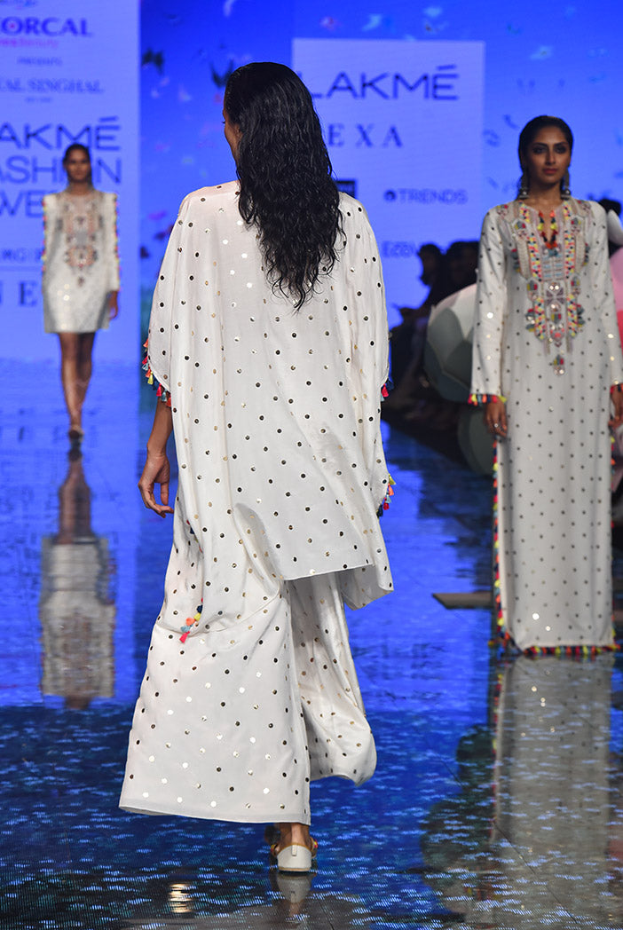 Adena Off White Kaftan with Palazzo