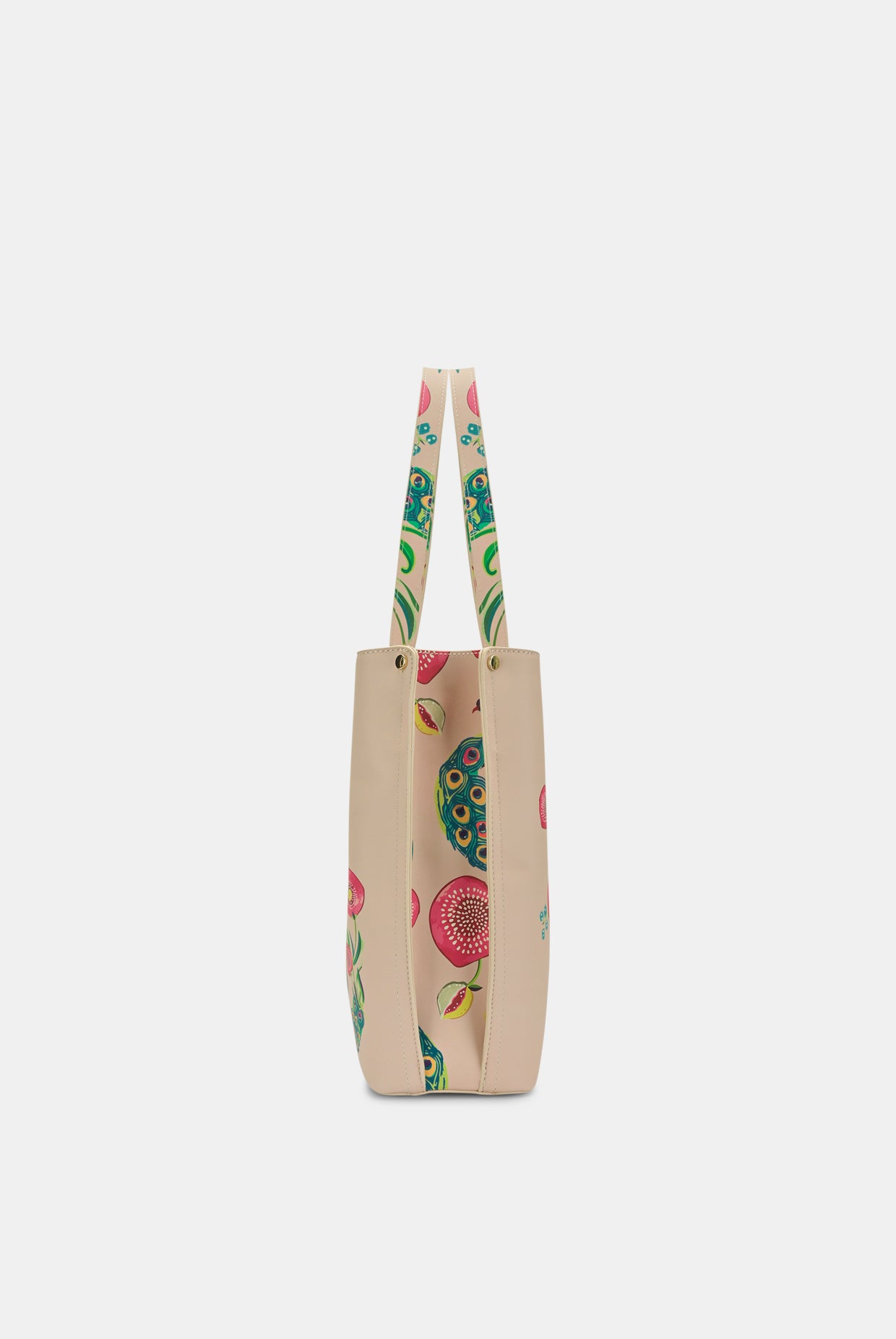 Lavie X Payal Singhal Limited Edition Pink Anar Mor Print 3C Women's Tote Bag