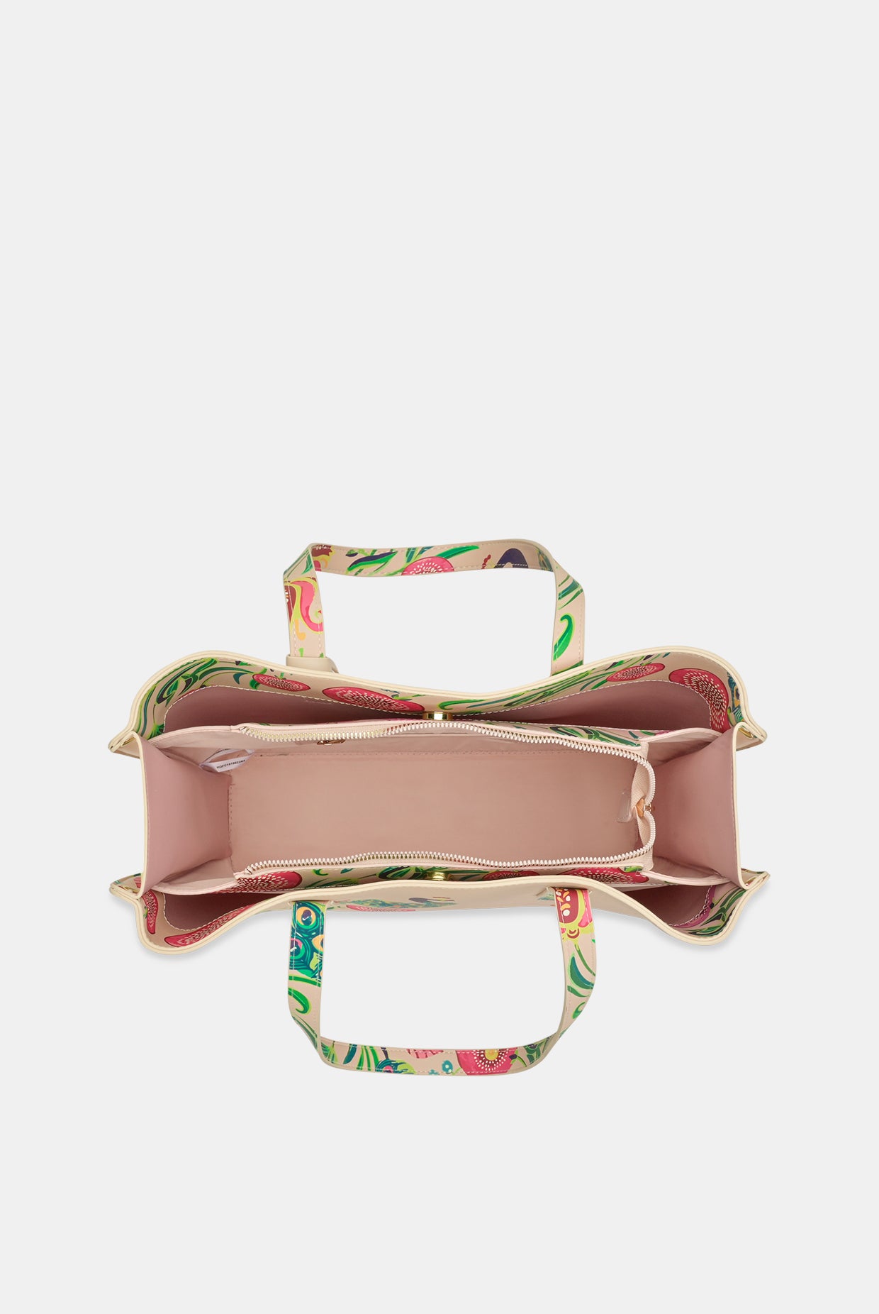 Lavie X Payal Singhal Limited Edition Pink Anar Mor Print 3C Women's Tote Bag