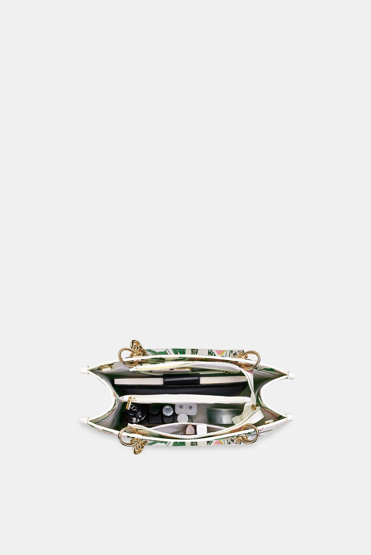 Lavie X Payal Singhal Limited Edition White Abutilon Print Women's Box Tote Bag
