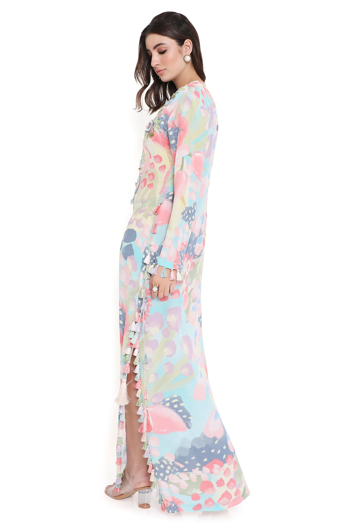 Luisa Euphoria Print Embroidered Beyza Kaftan