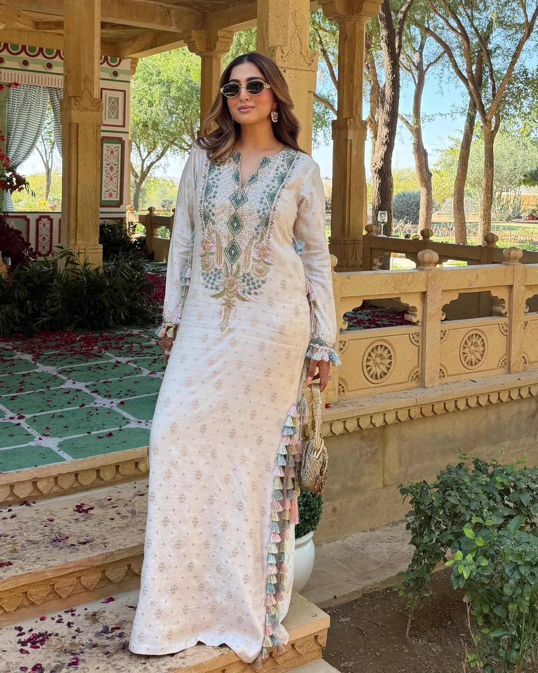 OFF WHITE CHINYA SILK BEYZA KAFTAN