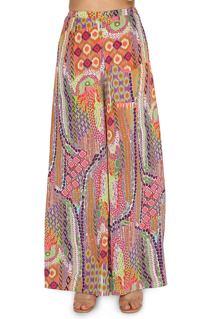 Irha African Print Crepe Top With Palazzo
