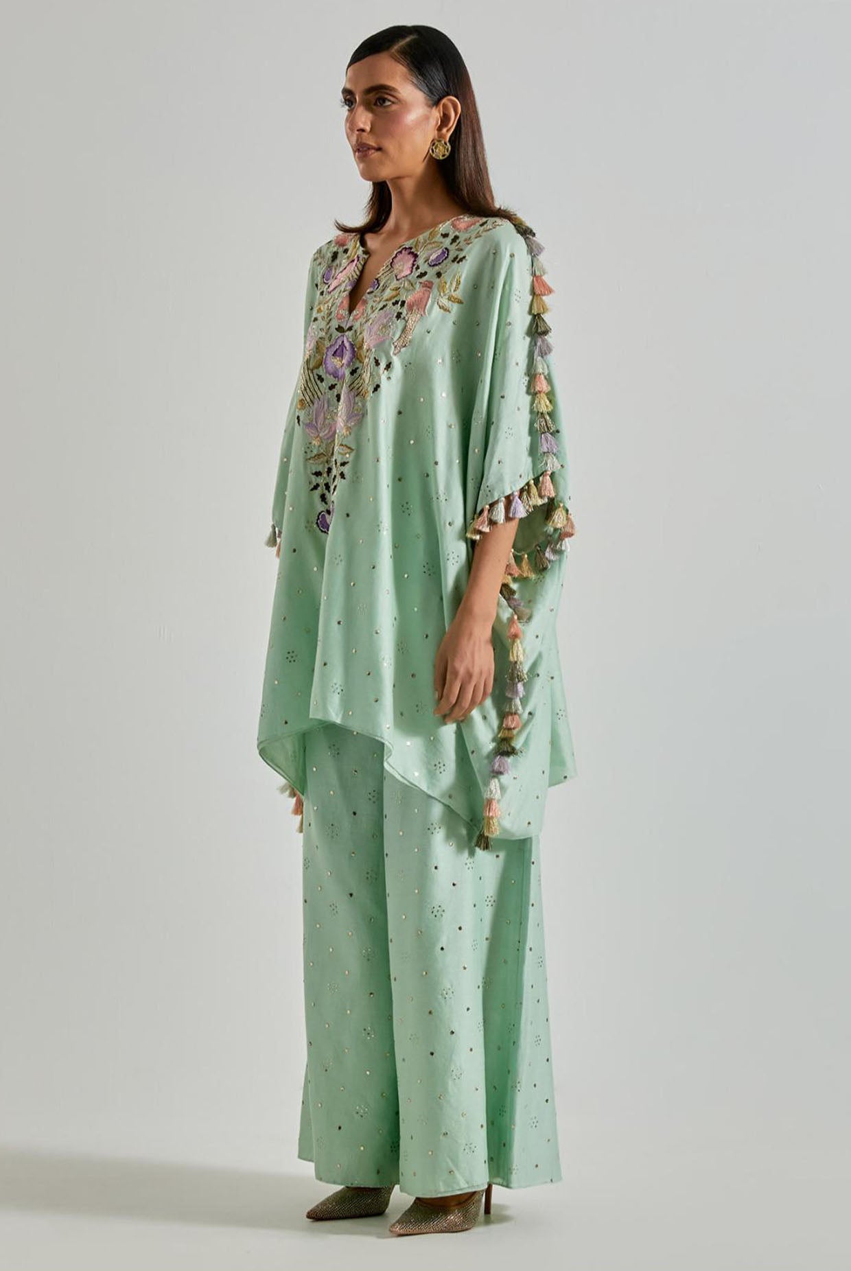 Seafoam Kaftan with Palazzo