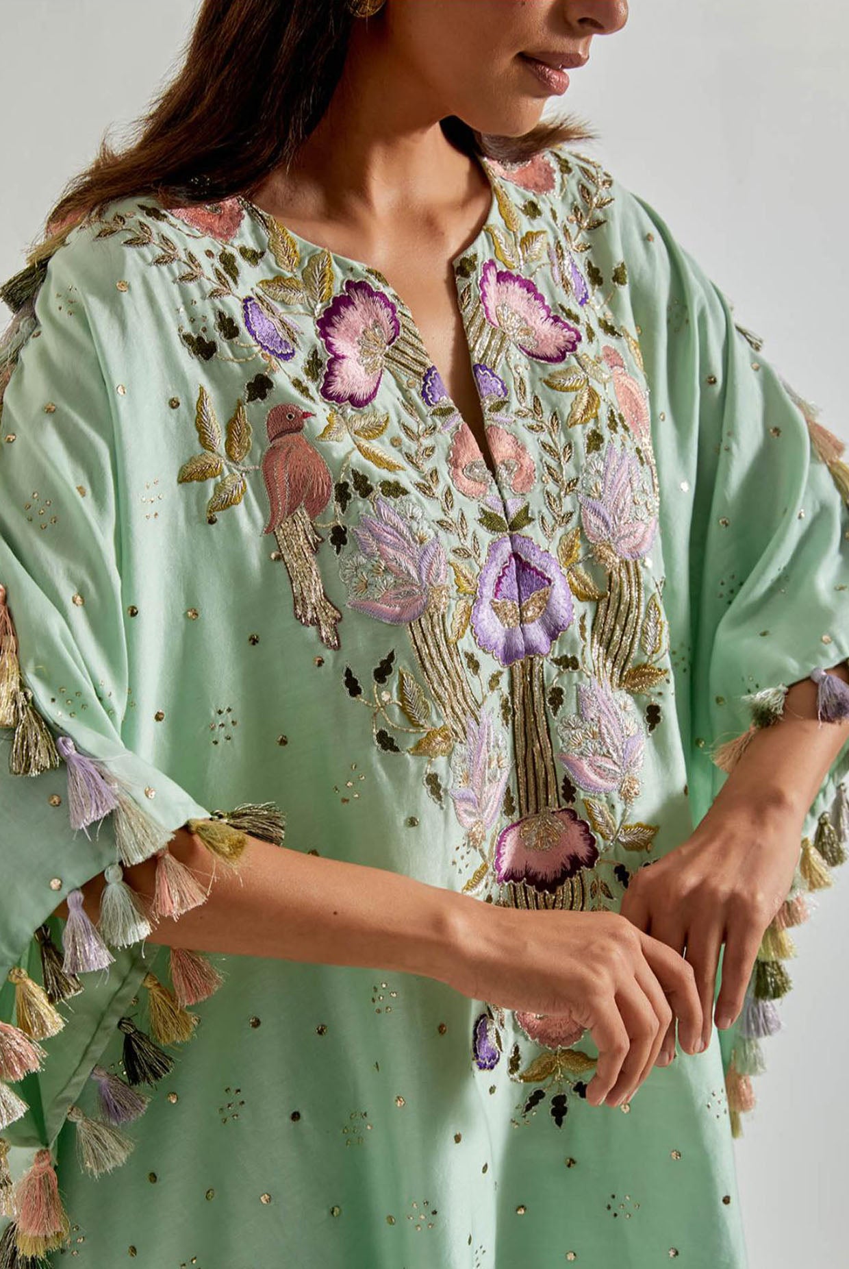 Seafoam Kaftan with Palazzo