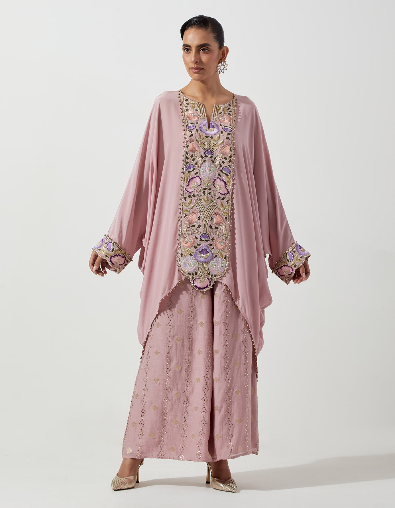 Lilac Cowl Top And Palazzo