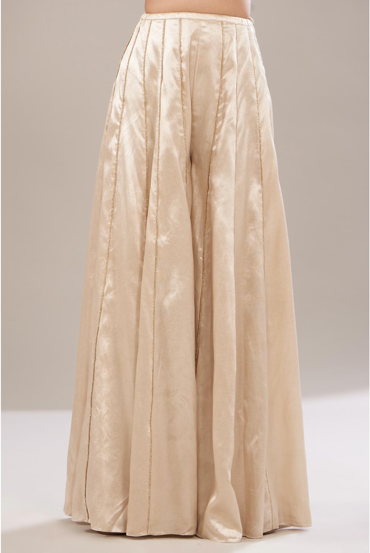 Stone Embroidered Kurta & Sharara With Dupatta