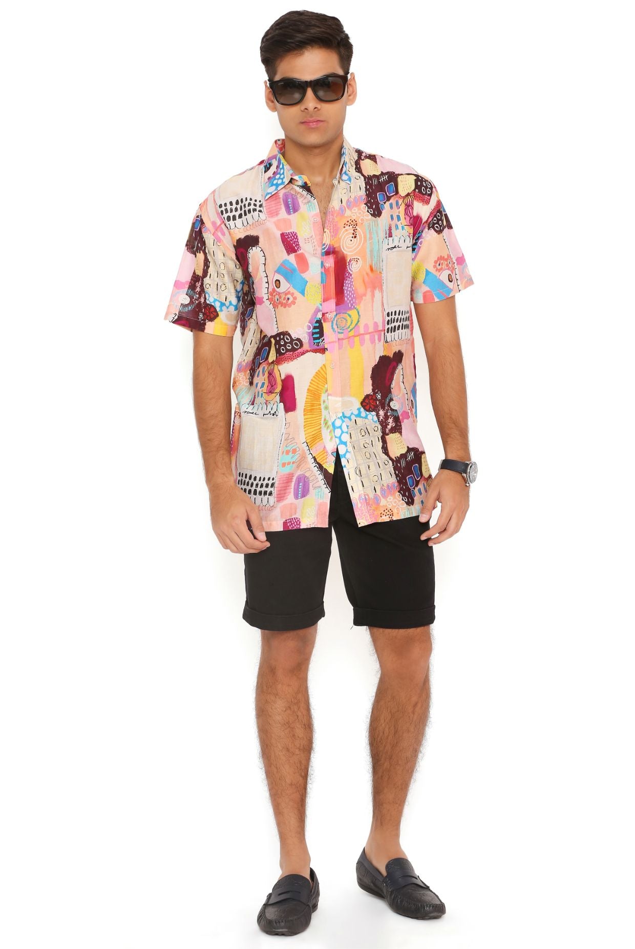 Trance Print Silkmul Shirt