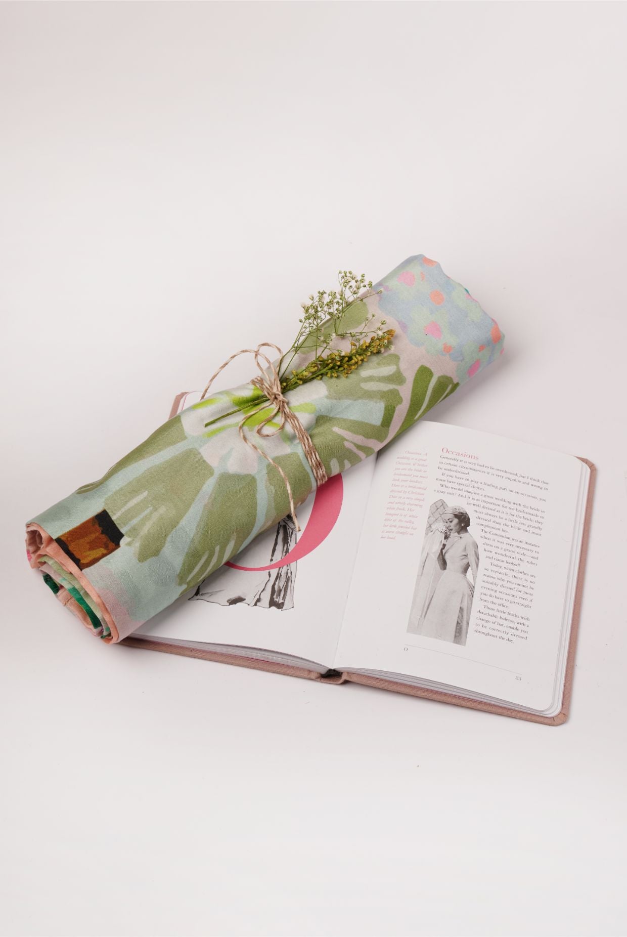 Tropical Print Silkmul Scarf With Piping