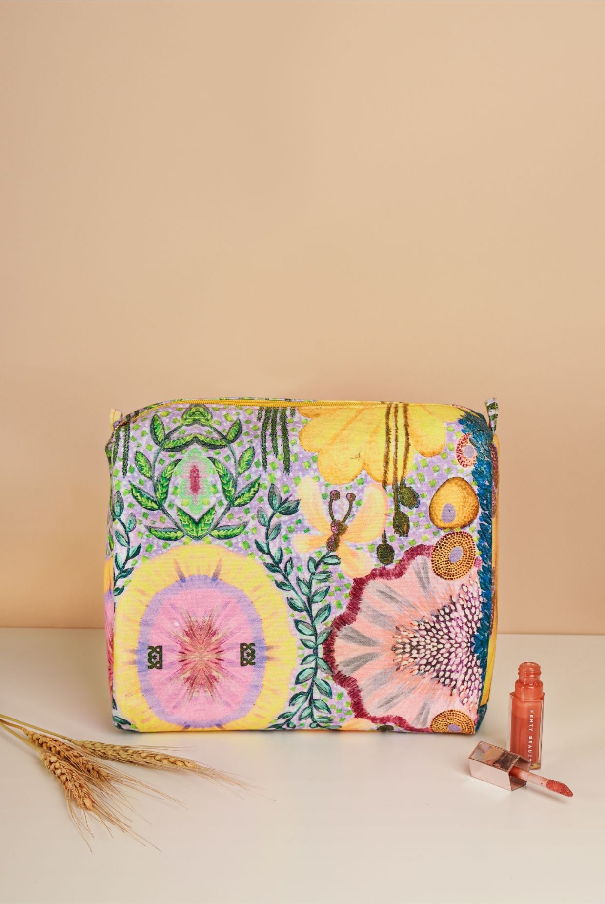 Yellow Enchanted Print Canvas Large Vanity Kit