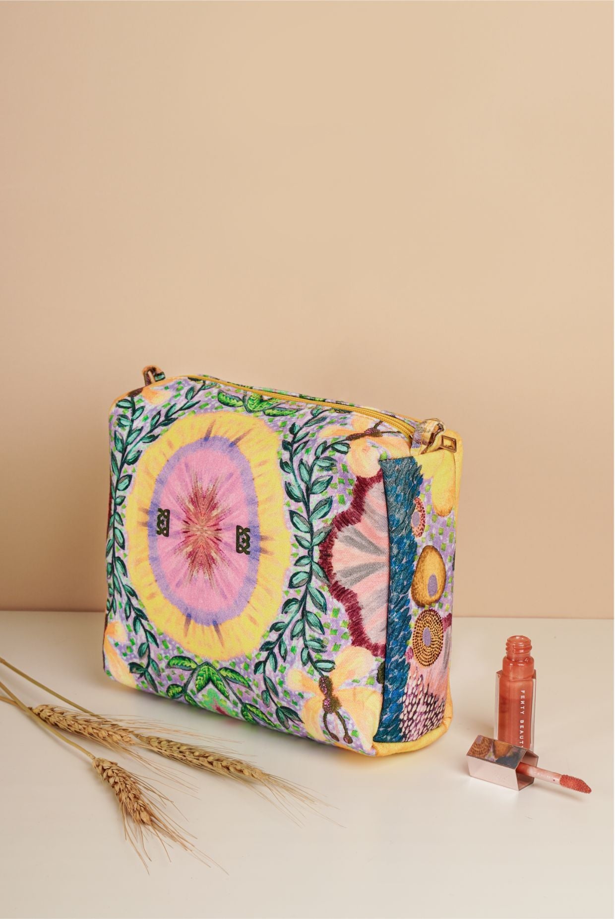 Yellow Enchanted Print Canvas Large Vanity Kit
