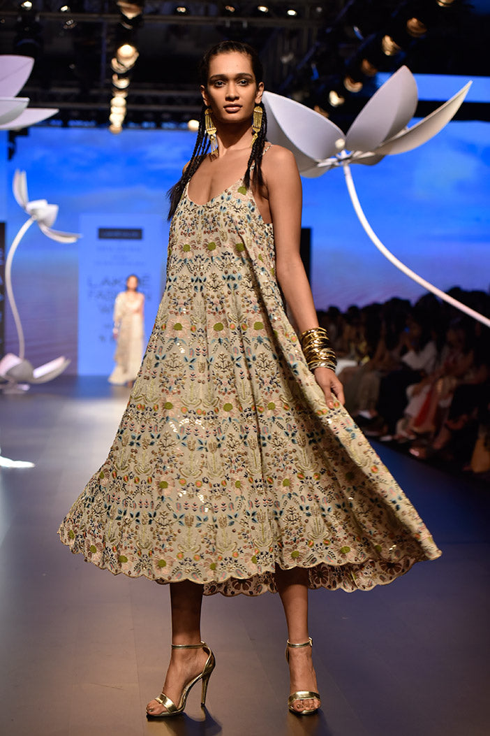Ebru Stone Georgette Dress