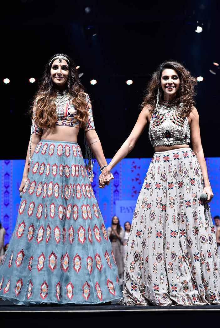 Elnaaz Grey Georgette Choli and Lehenga
