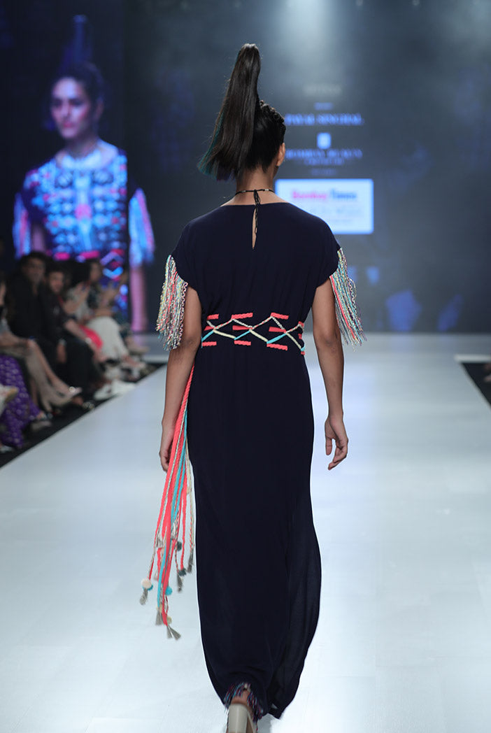 Maia Navy Georgette Kaftan