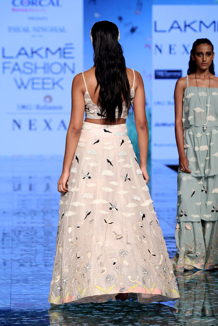 Nesma Dusky Rose Choli and Lehenga