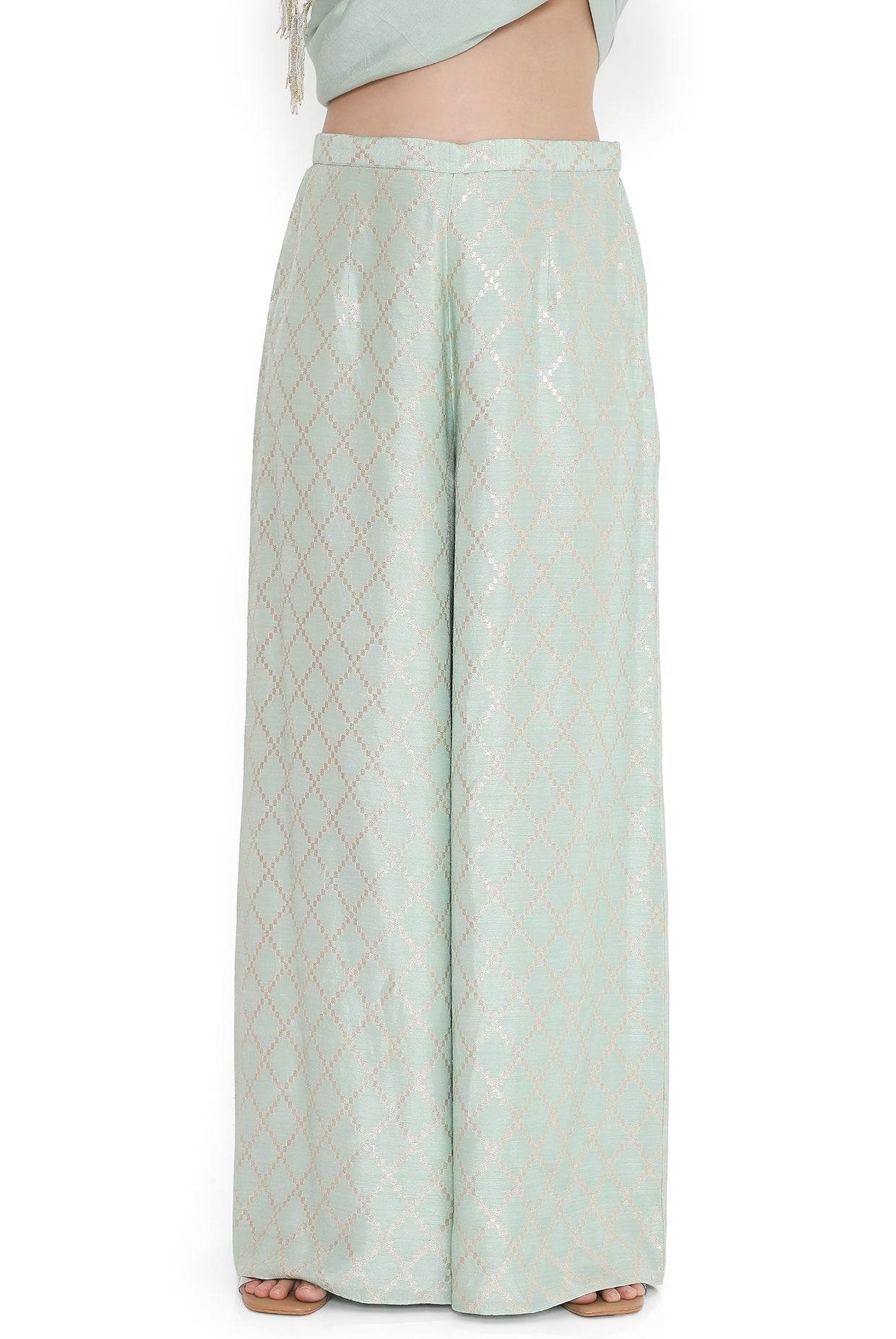 Powder Blue Embroidered Kurta With Pant And Dupatta