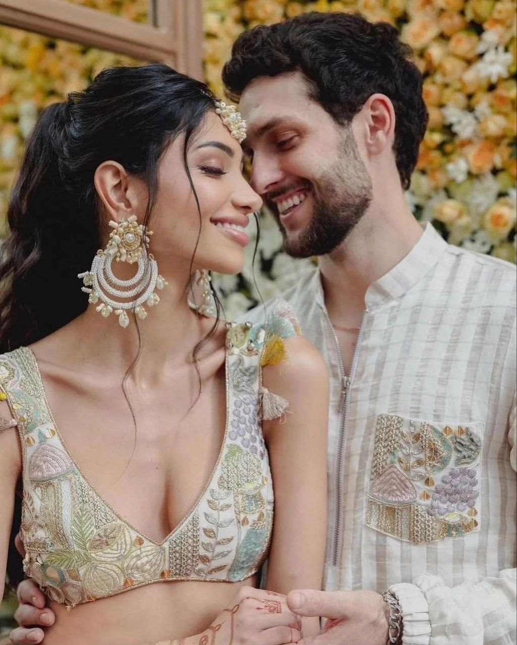 The pastel white sharara worn by Alanna Panday for her haldi ceremony epitomises minimal glam at its finest