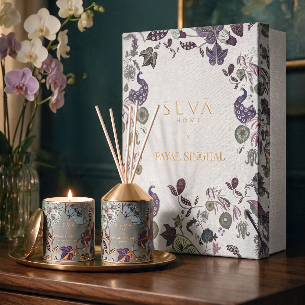 Jasmine Candle & Diffuser Gift Set | SEVA HOME x Payal Singhal Limited Edition Collection