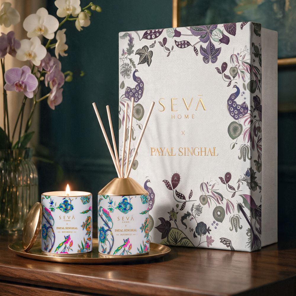 Patchouli Candle & Diffuser Gift Set | SEVA HOME x Payal Singhal Limited Edition Collection