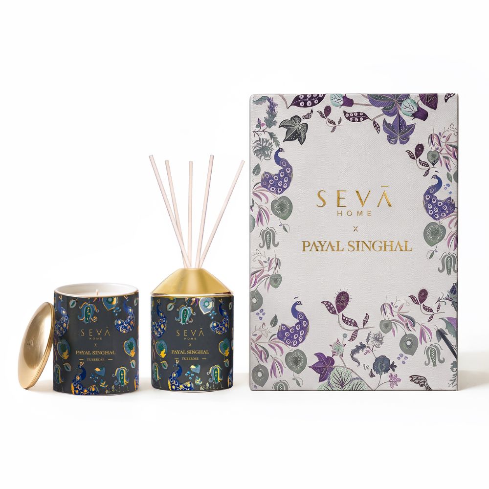 Tuberose Candle & Diffuser Gift Set | SEVA HOME x Payal Singhal Limited Edition Collection