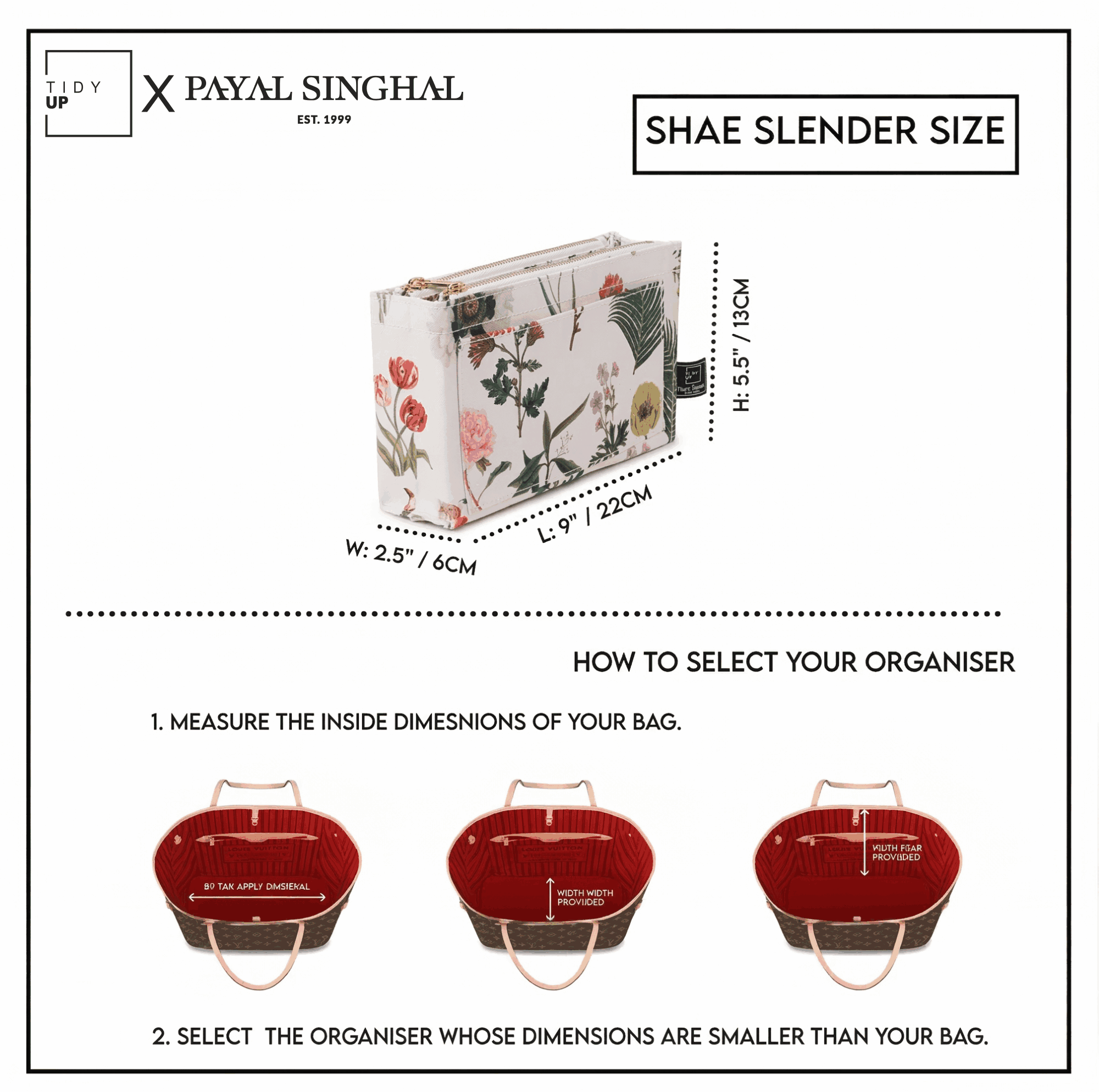 Tidy Up x PS Shae Slender Handbag Organiser