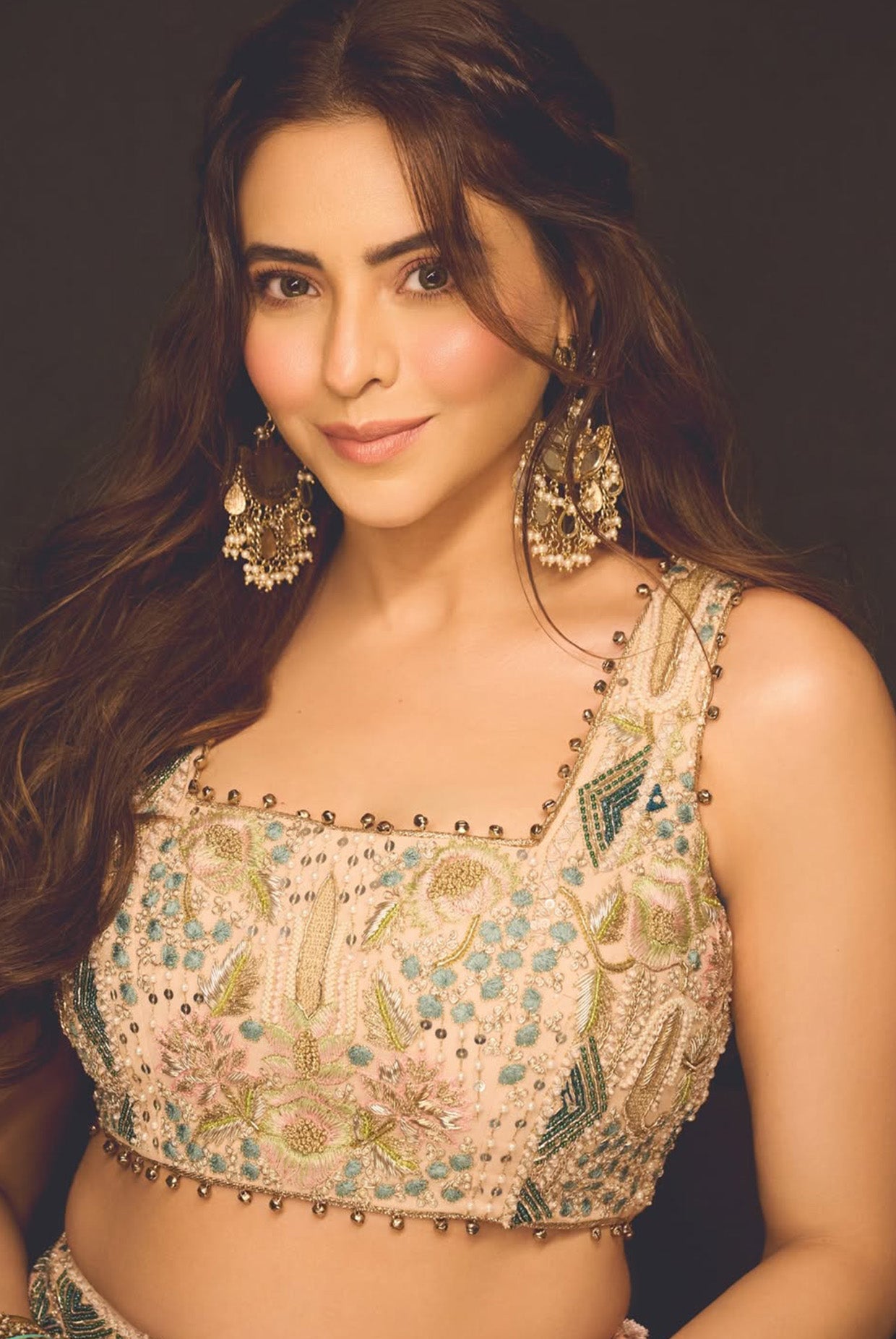 Blush Pink Georgette Embroidered Choli With Sharara And Dupatta