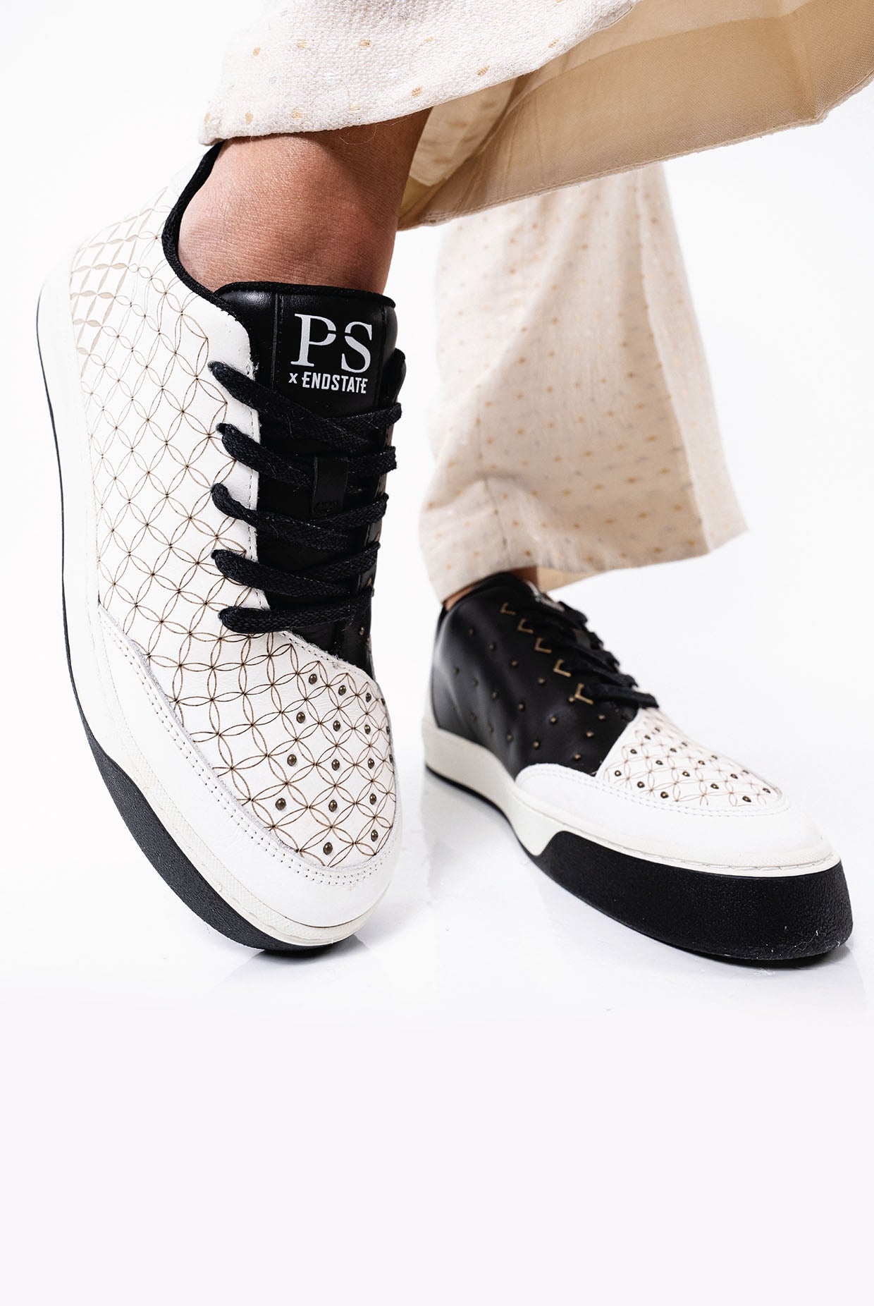 Payal Singhal X Endstate Limited Edition Sneakers - White/Black