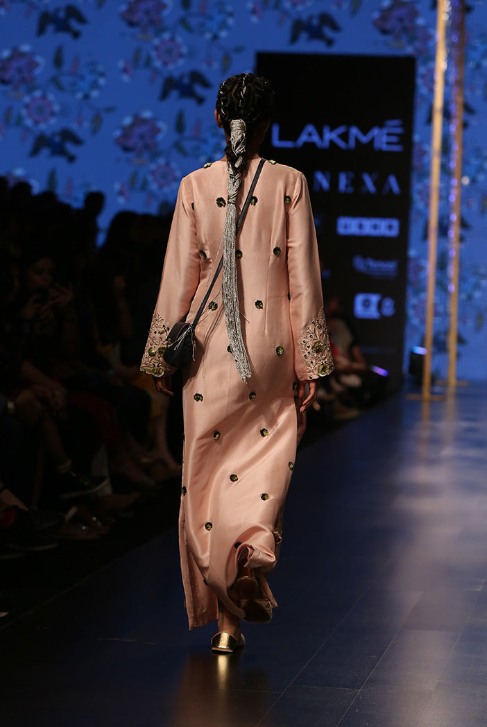 Roxana Dusky Rose Silk Kaftan