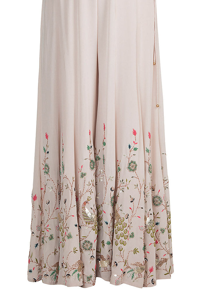 Izel Stone Silk High-Low Kurta with Sharara