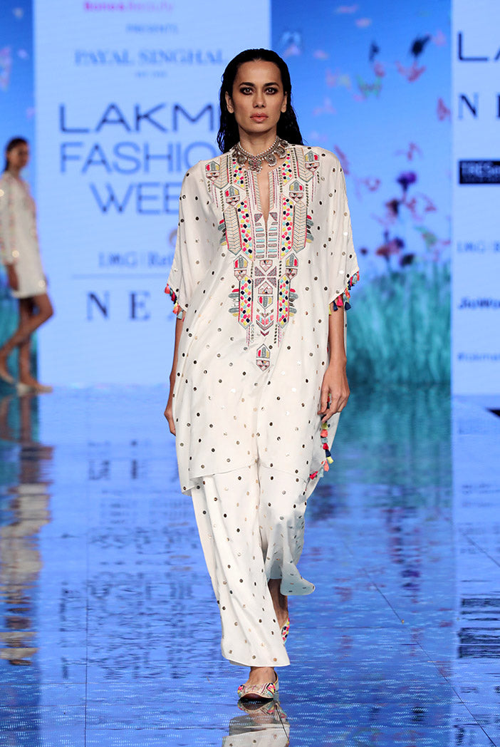 Adena Off White Kaftan with Palazzo