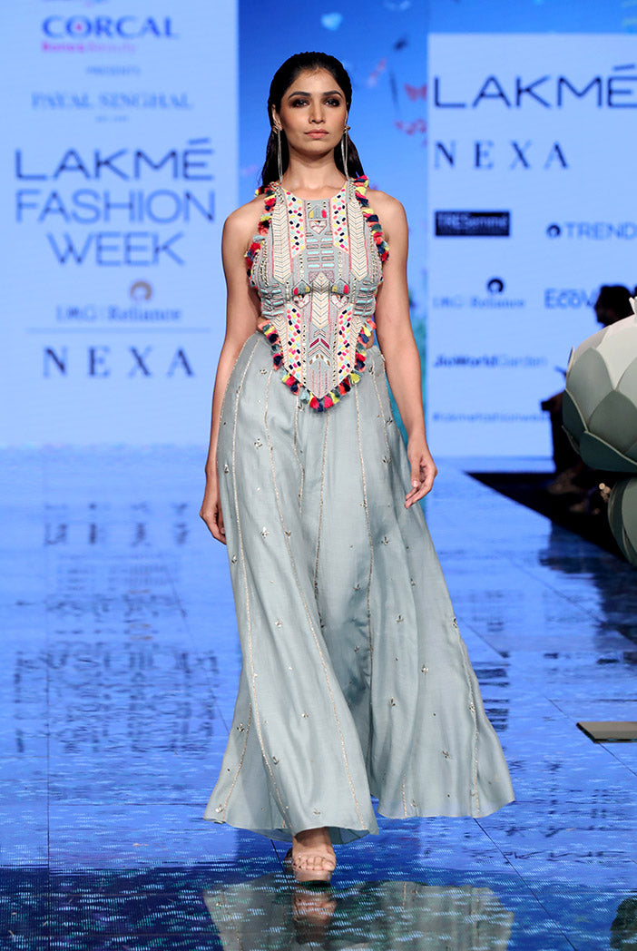 Adah Pale Blue Choli with Sharara