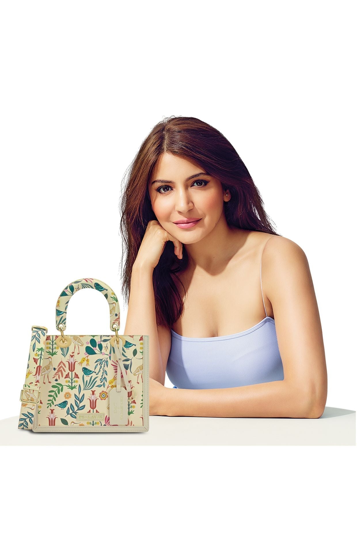 Lavie X Payal Singhal Limited Edition Off White Saras Print Women's Box Satchel Handbag