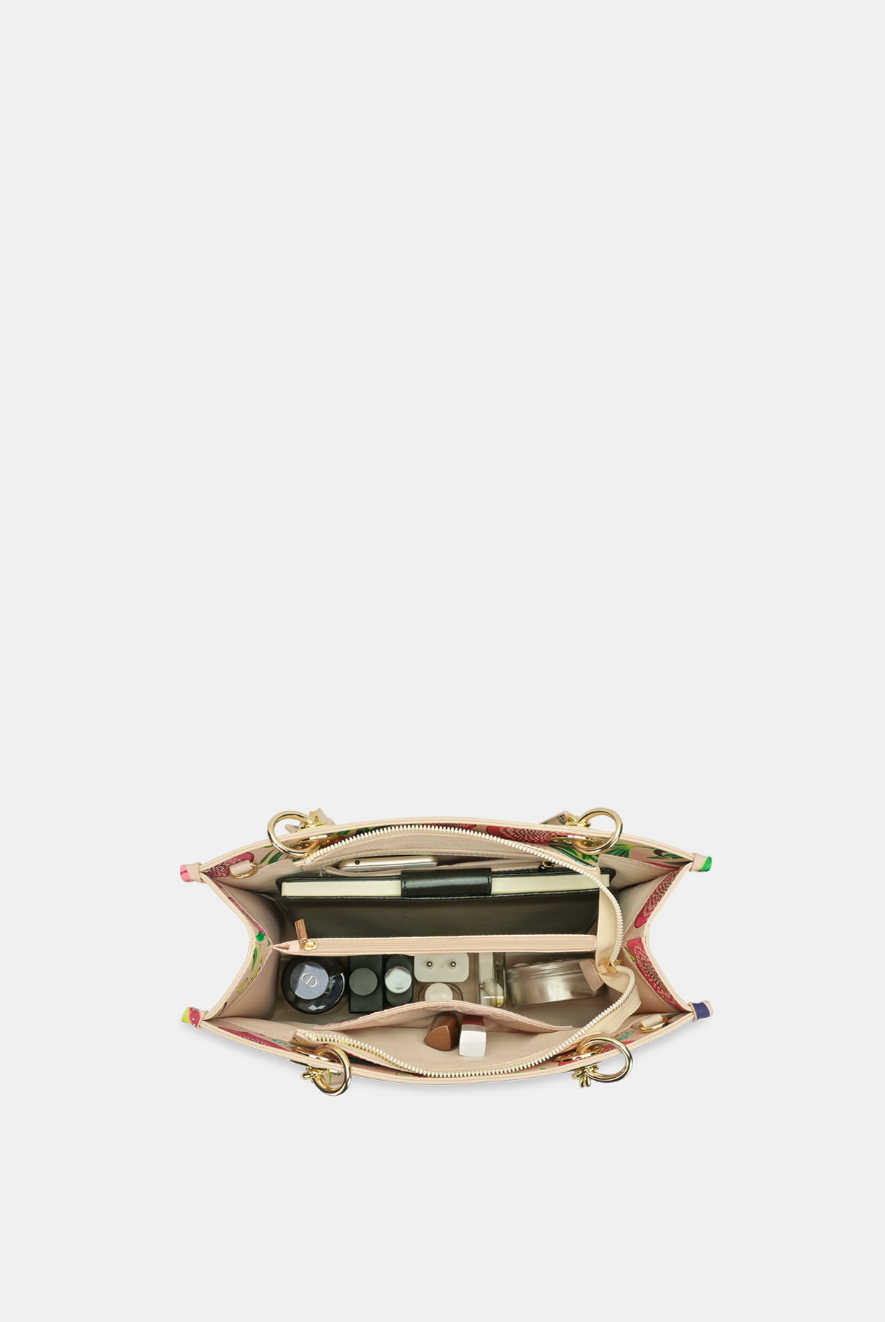 Lavie X Payal Singhal Limited Edition Pink Anar Mor Print Women's Box Tote Bag