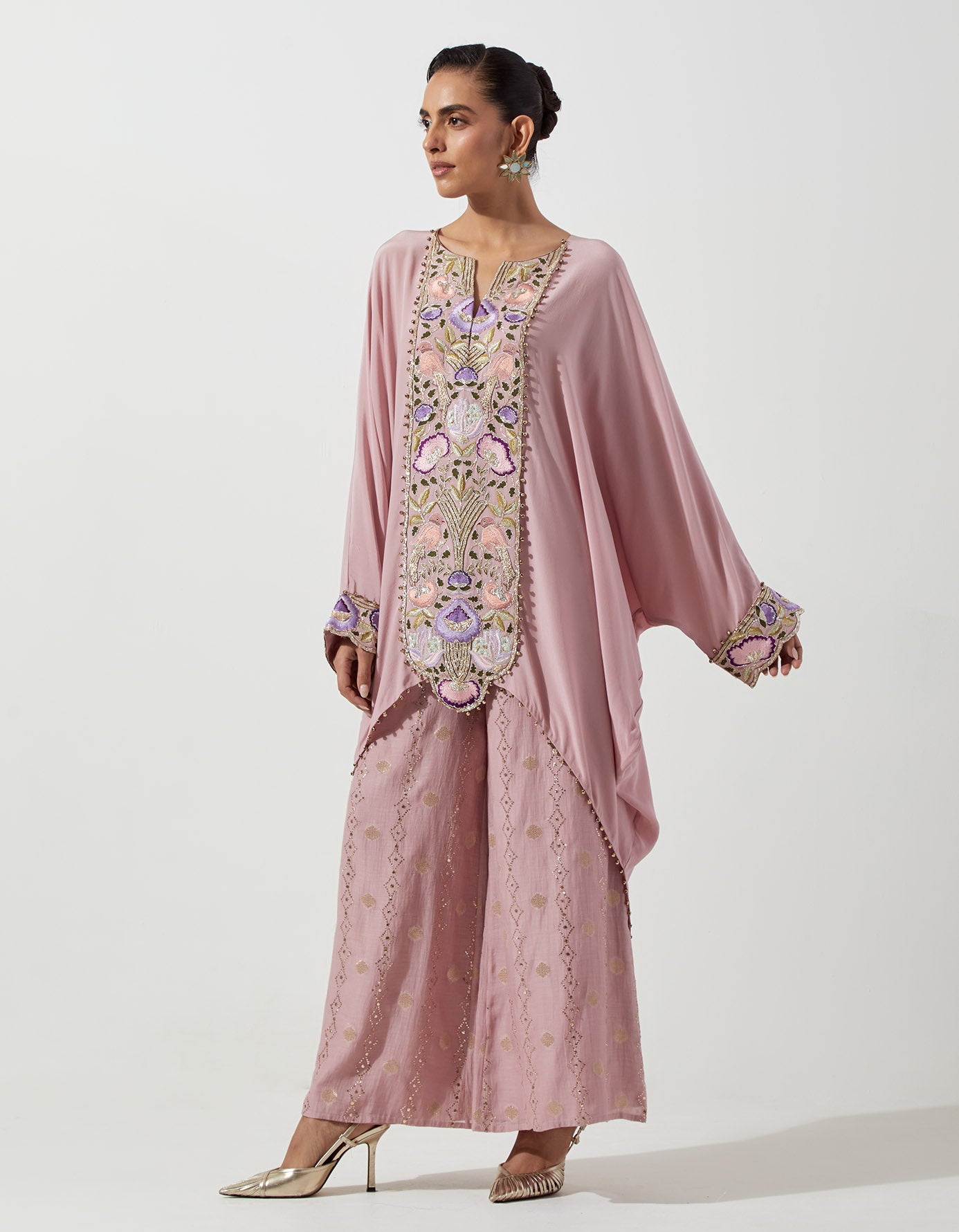 Lilac Cowl Top And Palazzo