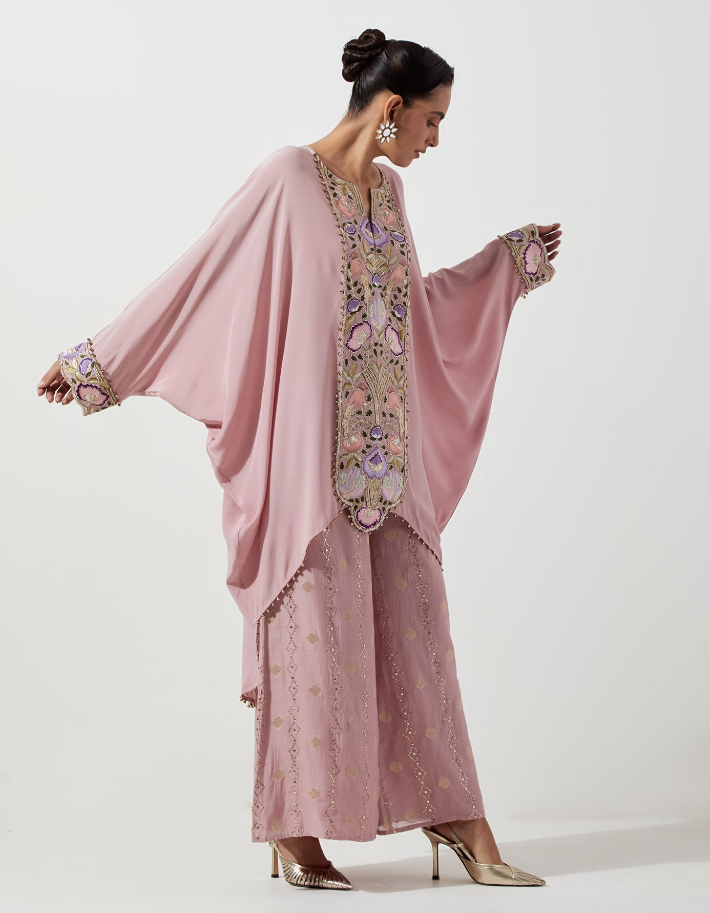 Lilac Cowl Top And Palazzo