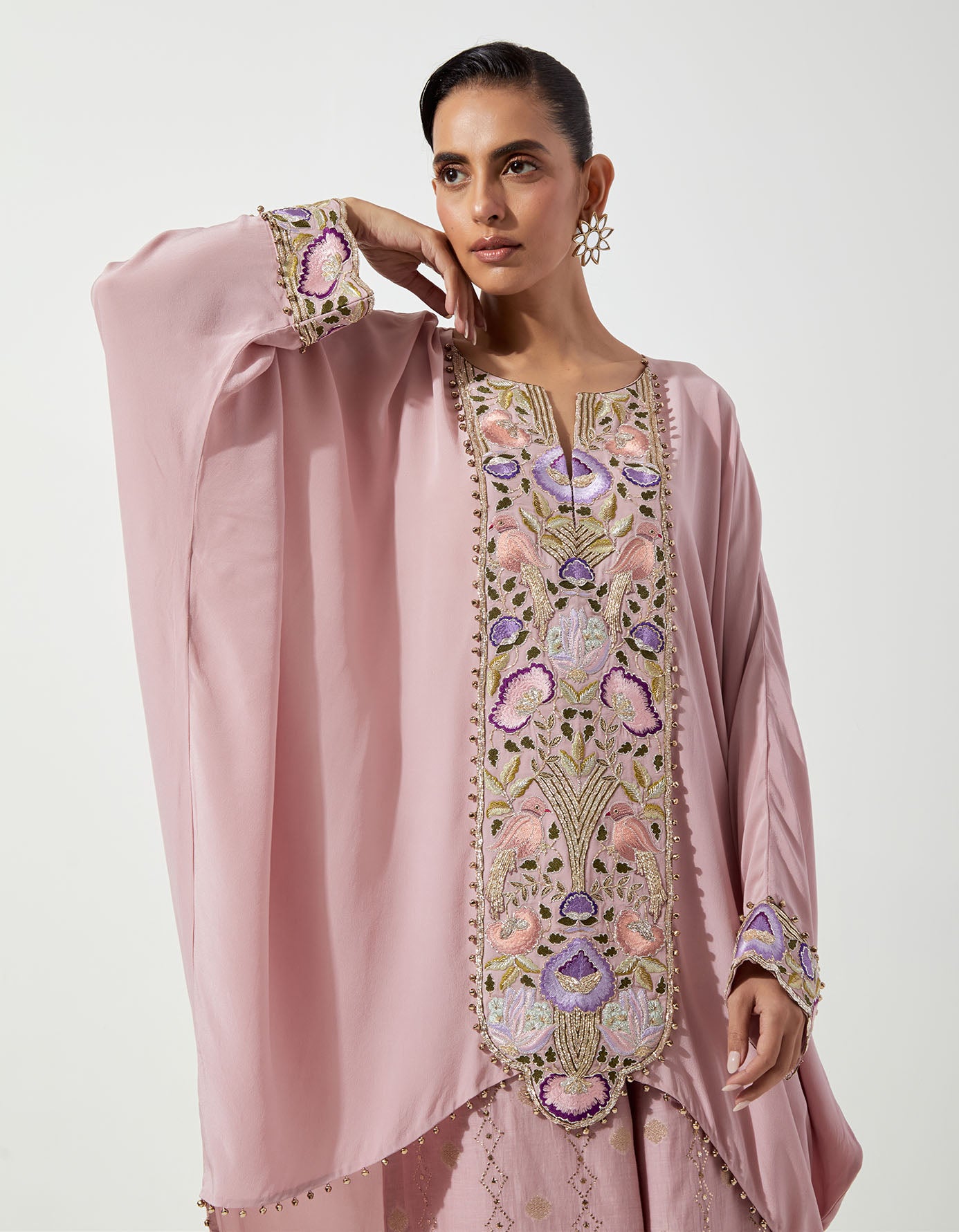 Lilac Cowl Top And Palazzo