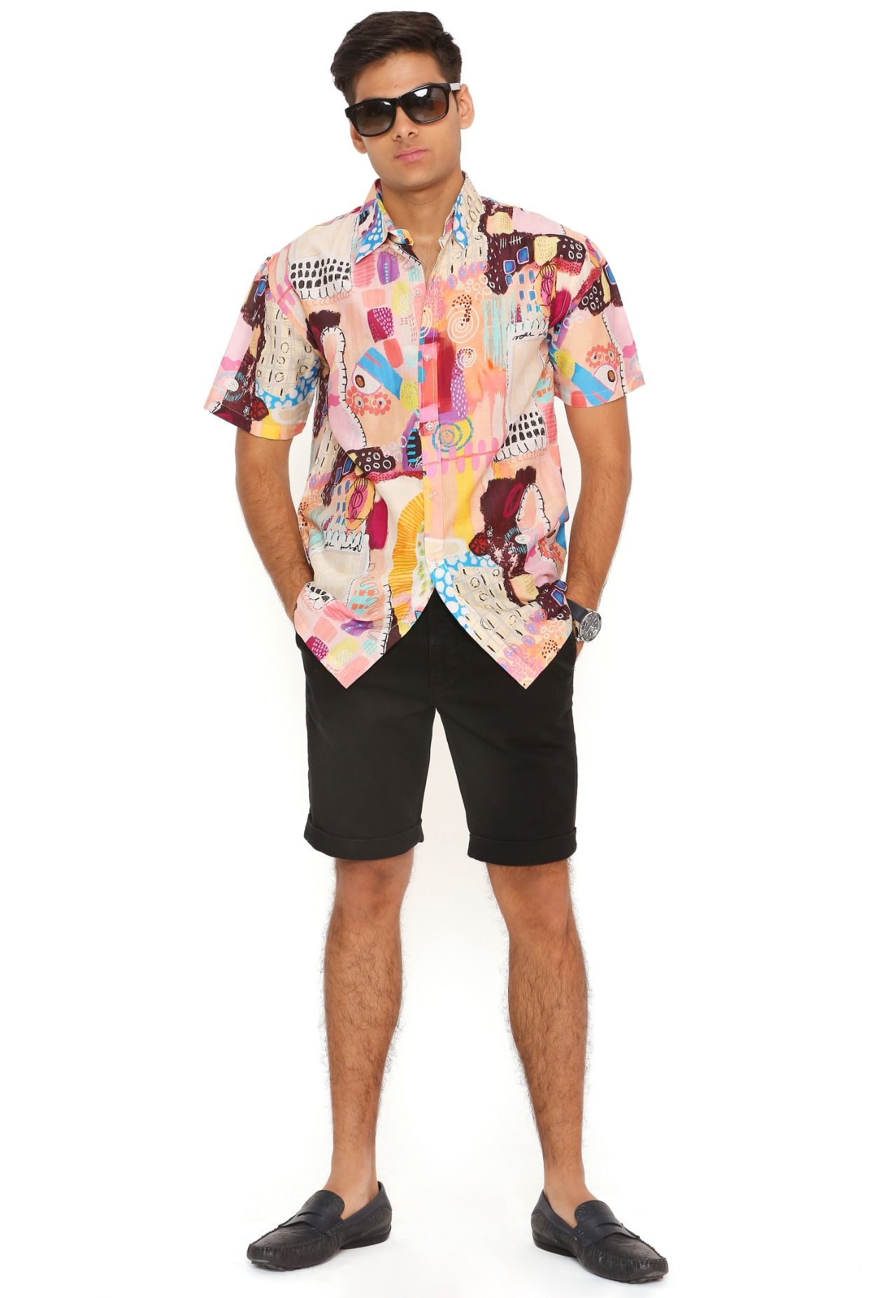 Trance Print Silkmul Shirt