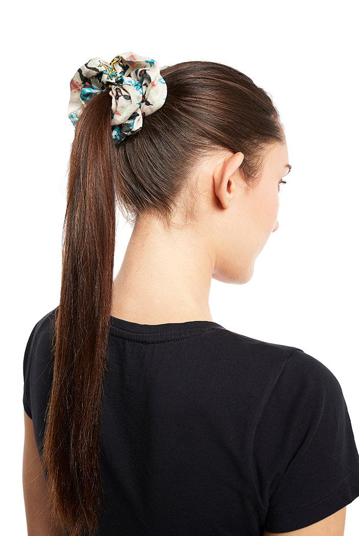 Set of 6 Assorted Silkmul Scrunchies in Signature Prints