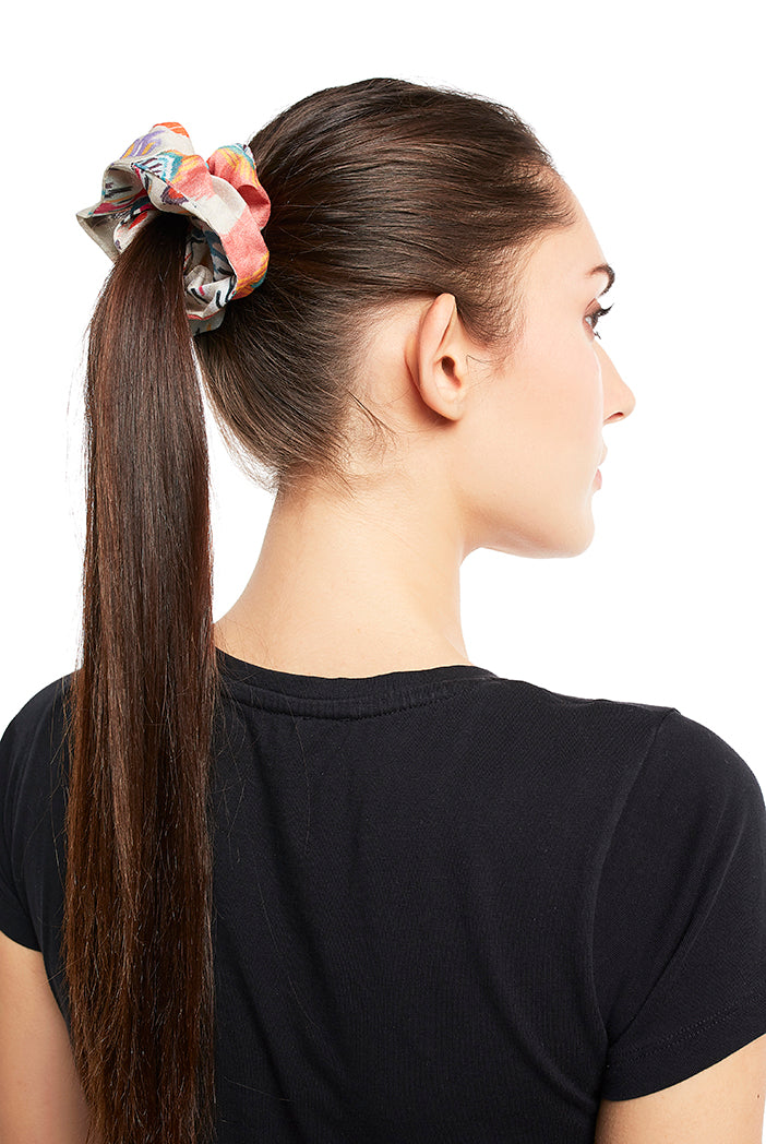Set of 5 Assorted Velvet Scrunchies in Signature Prints