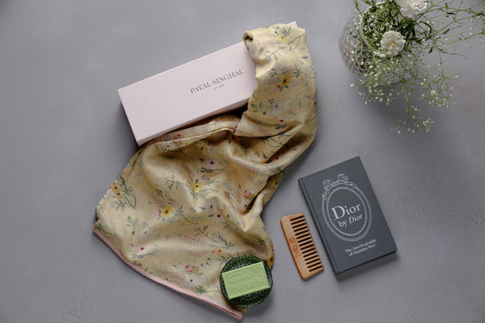 Lemon Garden Print Full Width Scarf