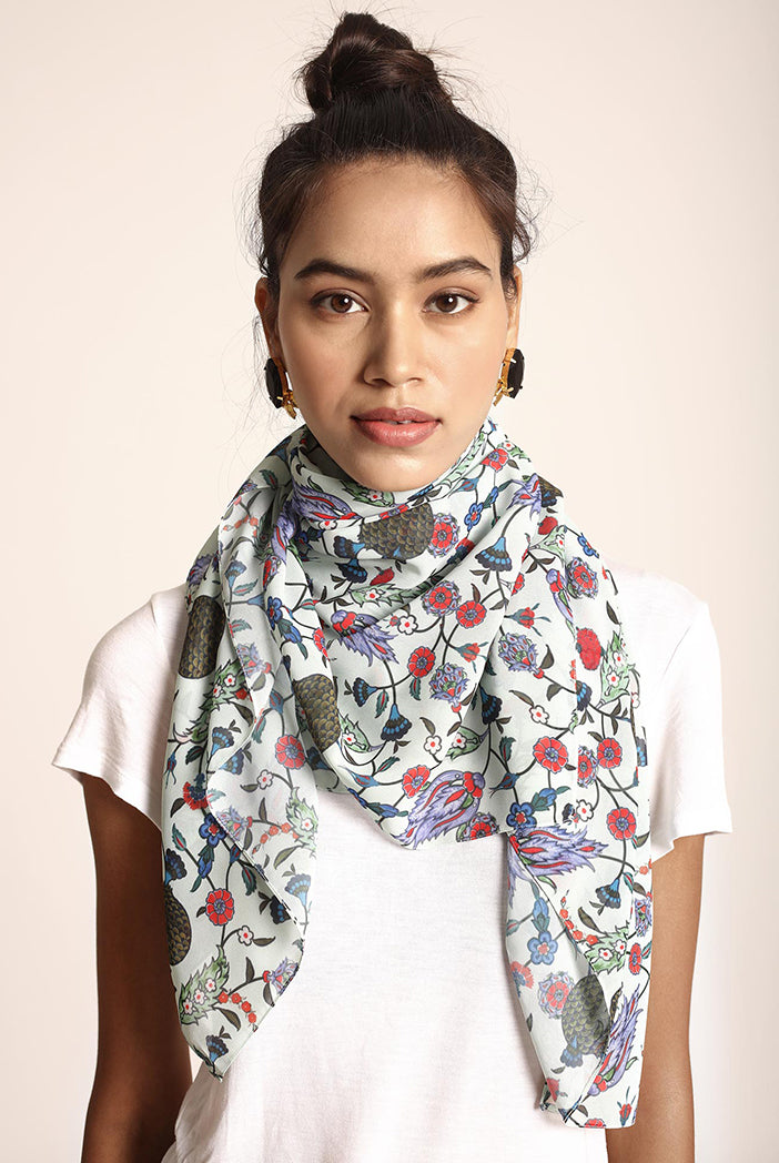 Turkish Print Square Scarf